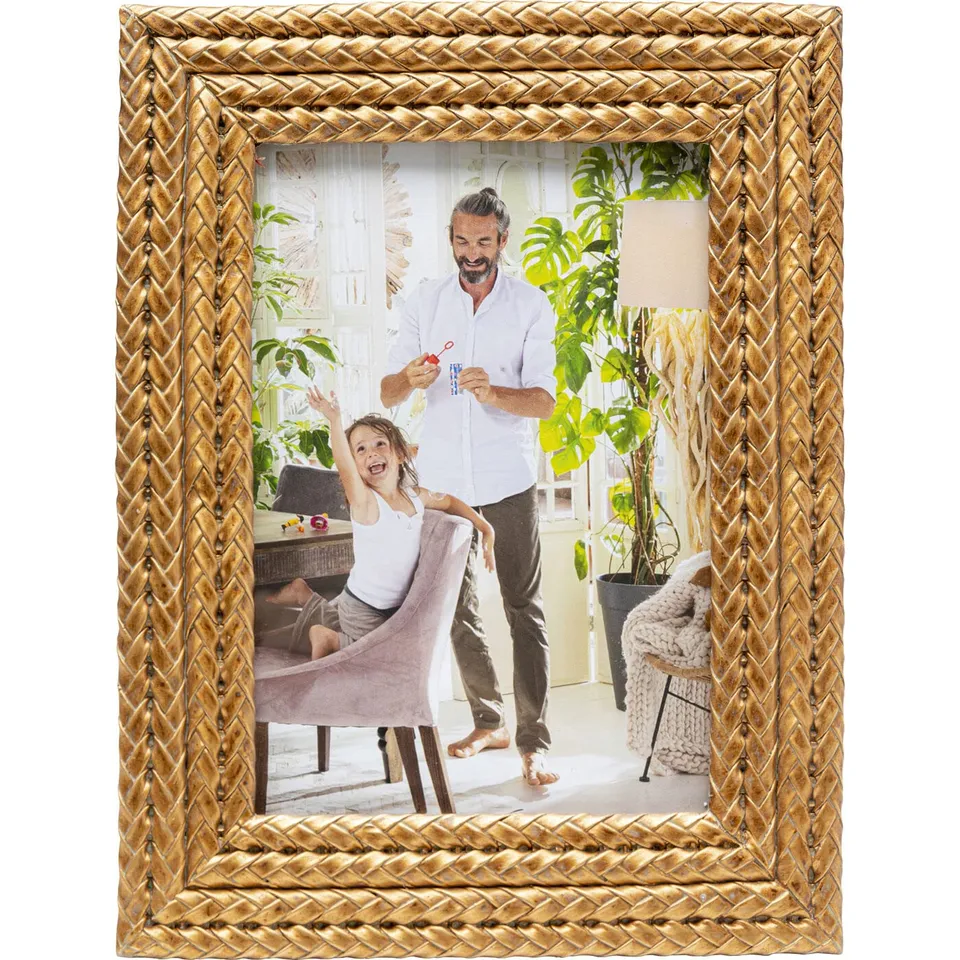 kare-design-braided-bilderrahmen-13x18-cm-glas-gold-handbemalt-24x19-cm image 1