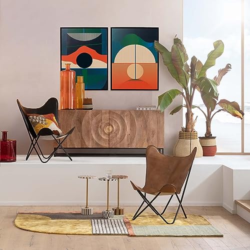 kare-design-bild-sunrise-orange-blau-gerahmt-75x100-cm-leinwand image 8