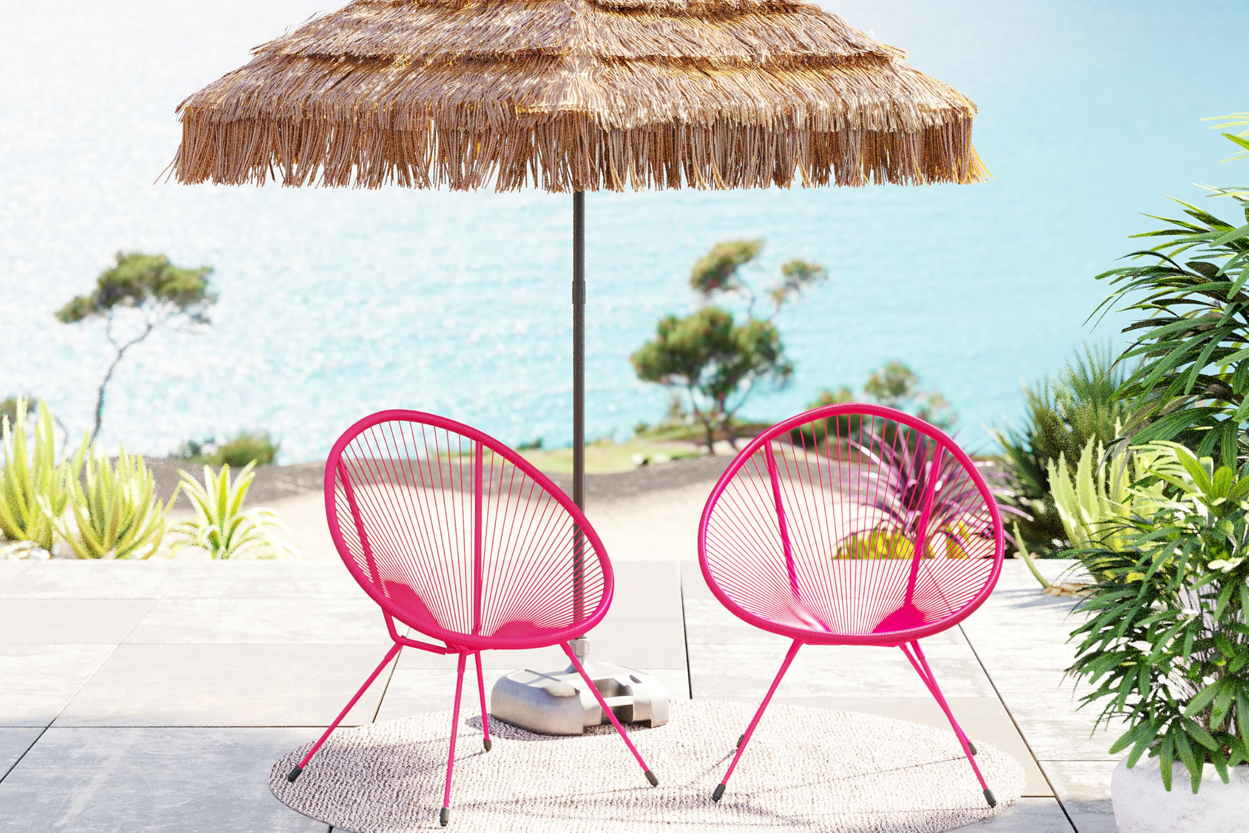 kare-design-gartenst-hle-acapulco-mono-2er-set-pink-outdoor-retro image 2
