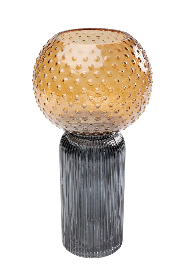 kare-design-vase-marvelous-duo-amber-tischvase-31-cm-grau-gelb image 1