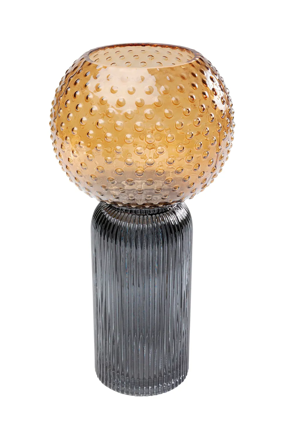 kare-design-vase-marvelous-duo-amber-tischvase-31-cm-grau-gelb image 1