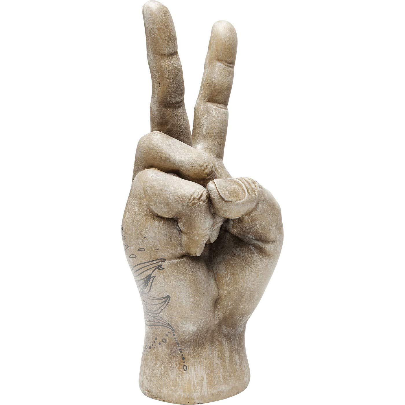 kare-design-victory-tattoo-eye-deko-hand-beige-grau-36x22x12-cm image 4