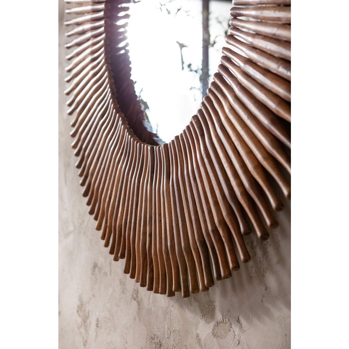 kare-design-spiegel-sunlight-rund-braun-holzrahmen-120cm-122x122x5cm image 3