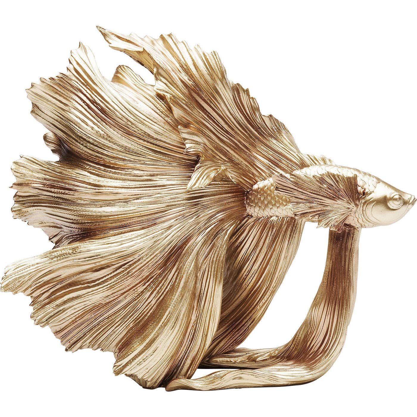 kare-design-deko-figur-betta-fish-fisch-gold-27x24x14-cm image 1