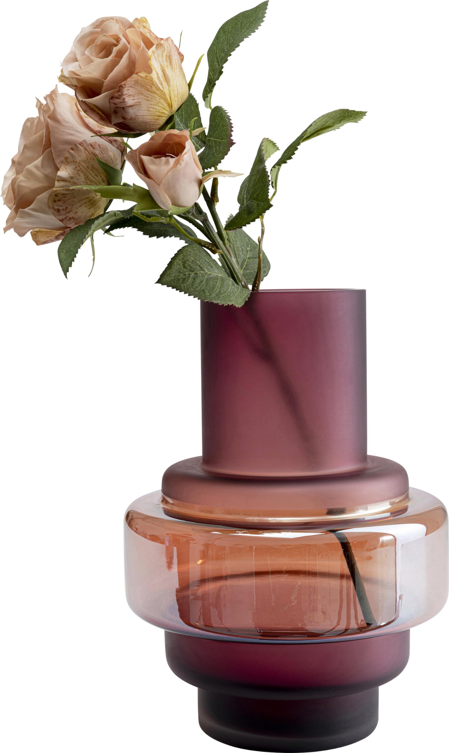 kare-design-vase-rosie-rot-24-cm-mundgeblasene-glas-tischvase-wasserfest image 5