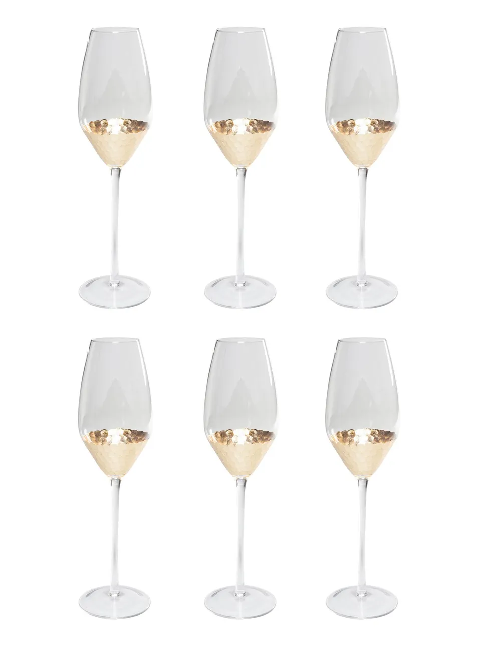 kare-design-sektglas-gobi-sektglas-set-6-teilig-gold-250-ml-mit-wabenmuster image 1