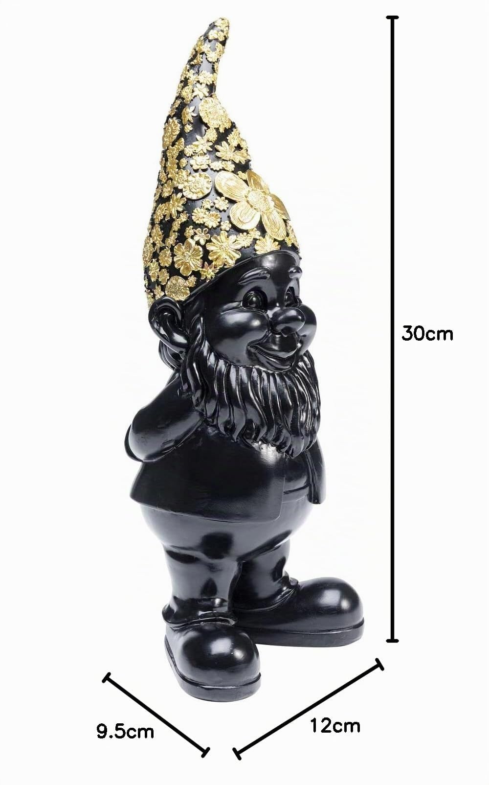 kare-design-deko-figur-zwerg-standing-schwarz-gold-30x12x9-cm image 6