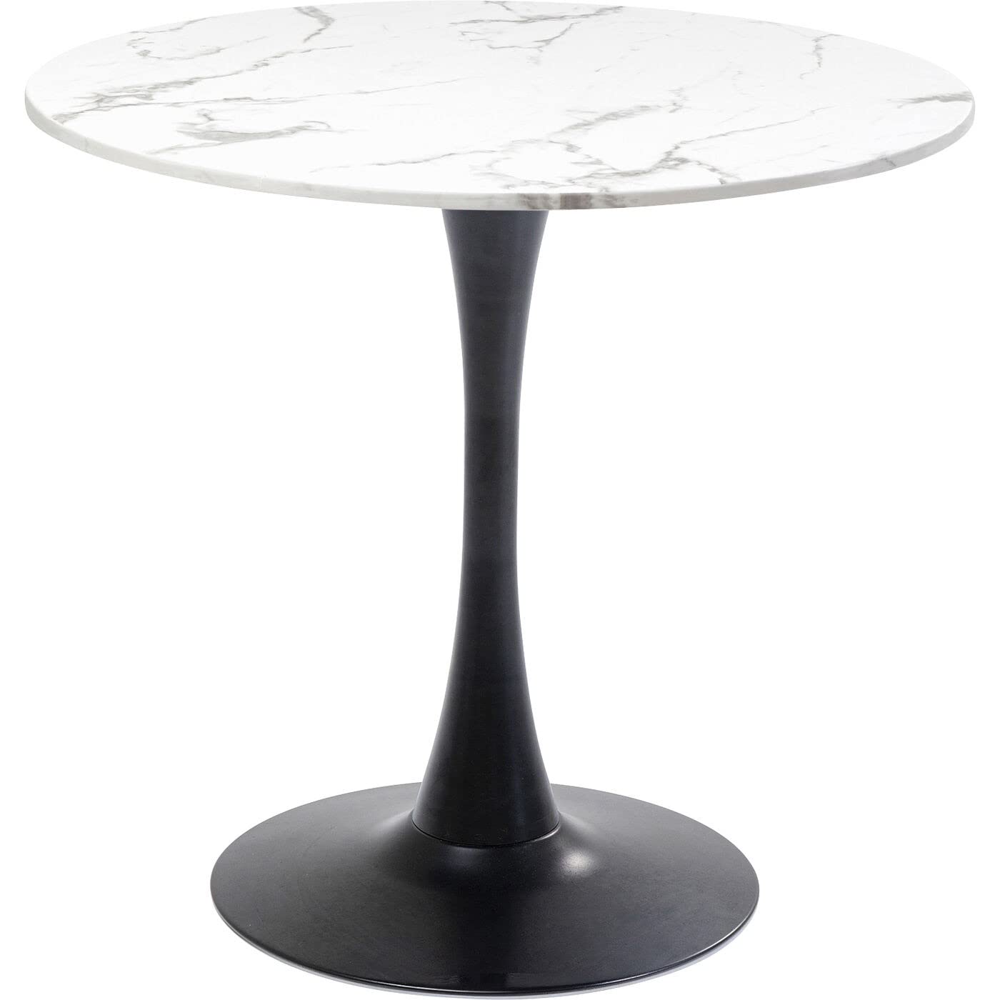 kare-design-schickeria-esstisch-rund-marmor-optik-80-cm-schwarz-wei image 1