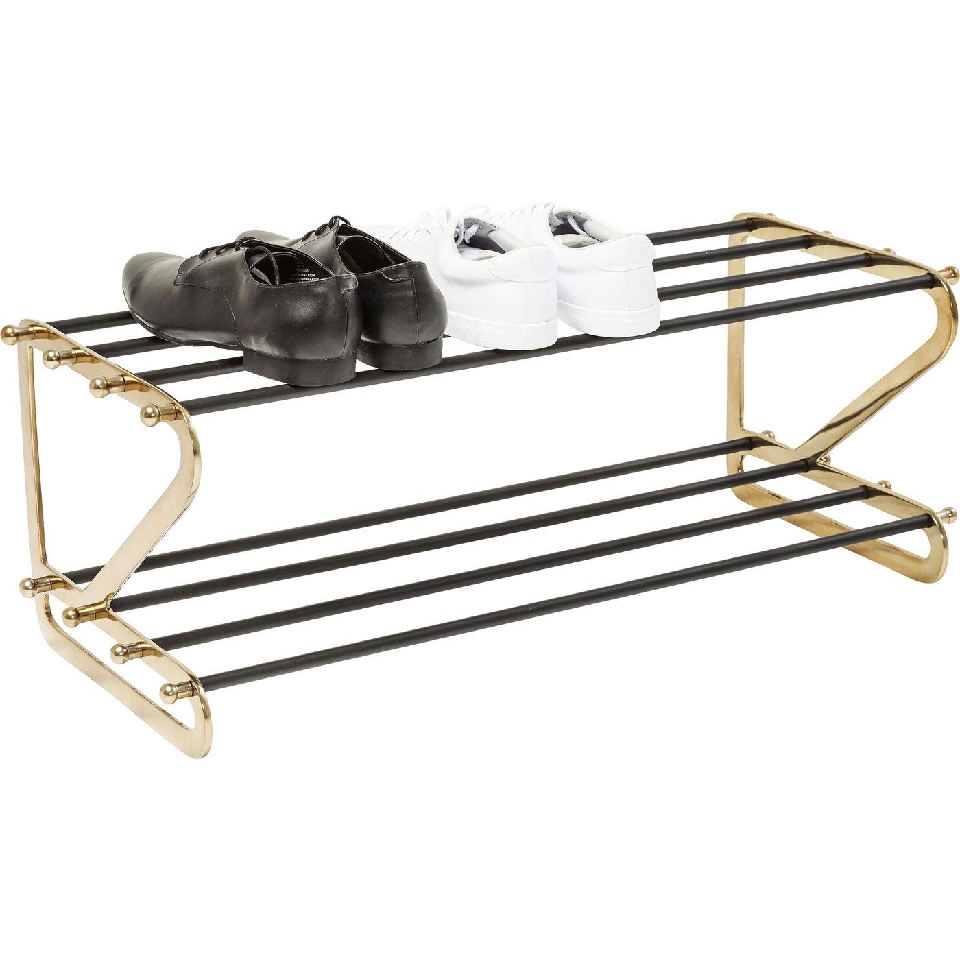 kare-design-schuhregal-walk-small-schwarz-gold-34x84x31-cm image 3