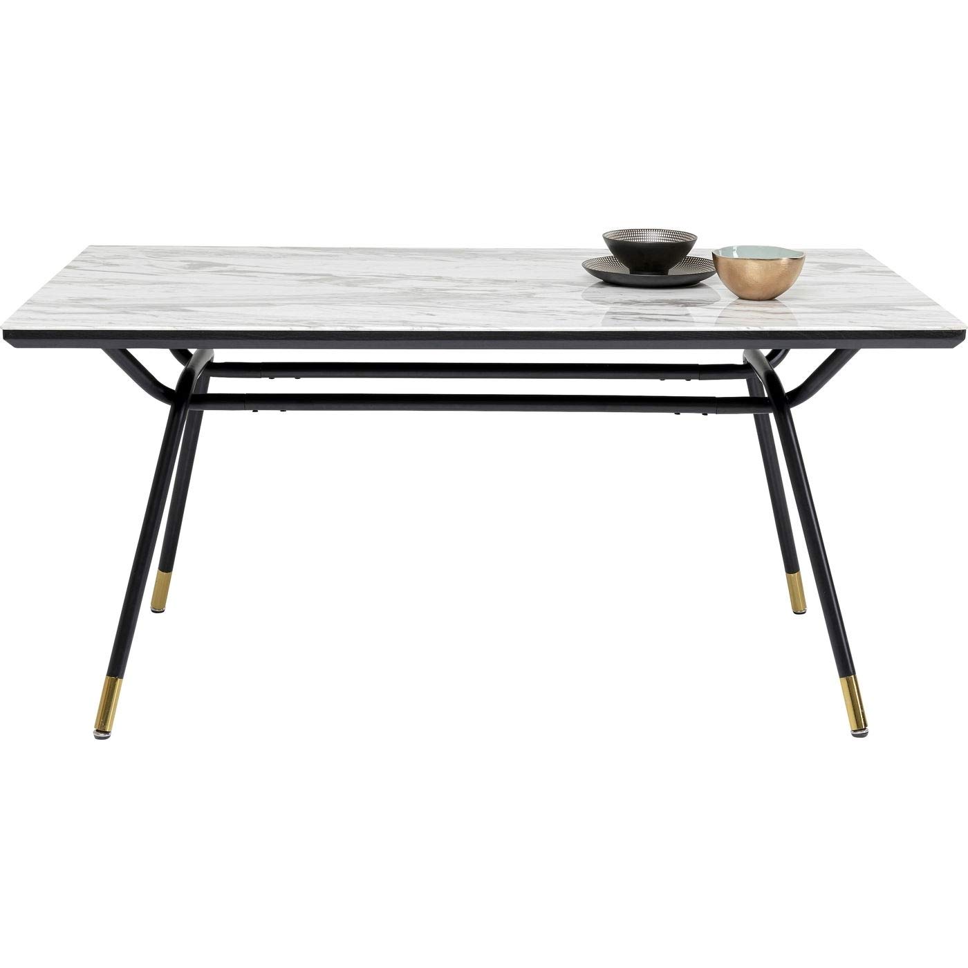 kare-design-tisch-south-beach-esstisch-marmor-look-glas-75x160x90-cm-schwarz-wei image 6