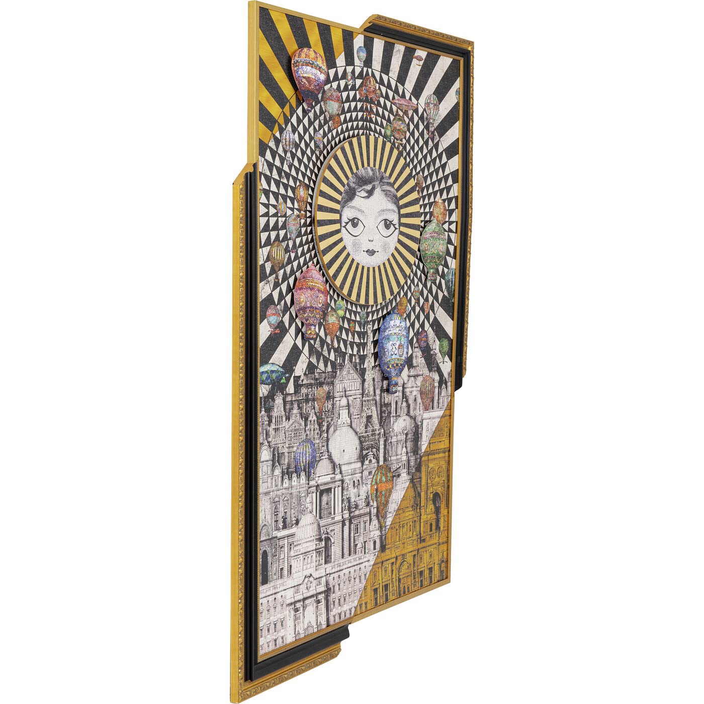 kare-design-gerahmtes-bild-balloons-110x174cm-wandbild image 3
