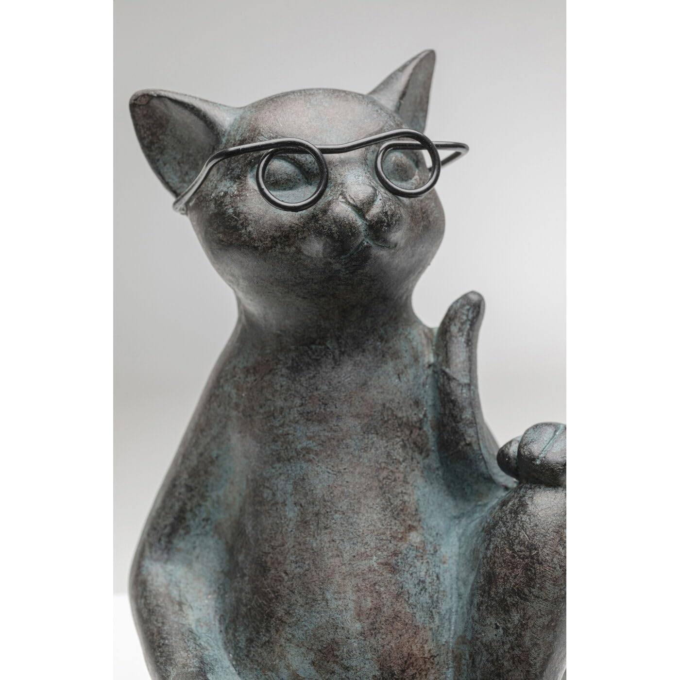 kare-design-deko-figur-cats-life-grau-schwarz-28x12x6-cm image 2