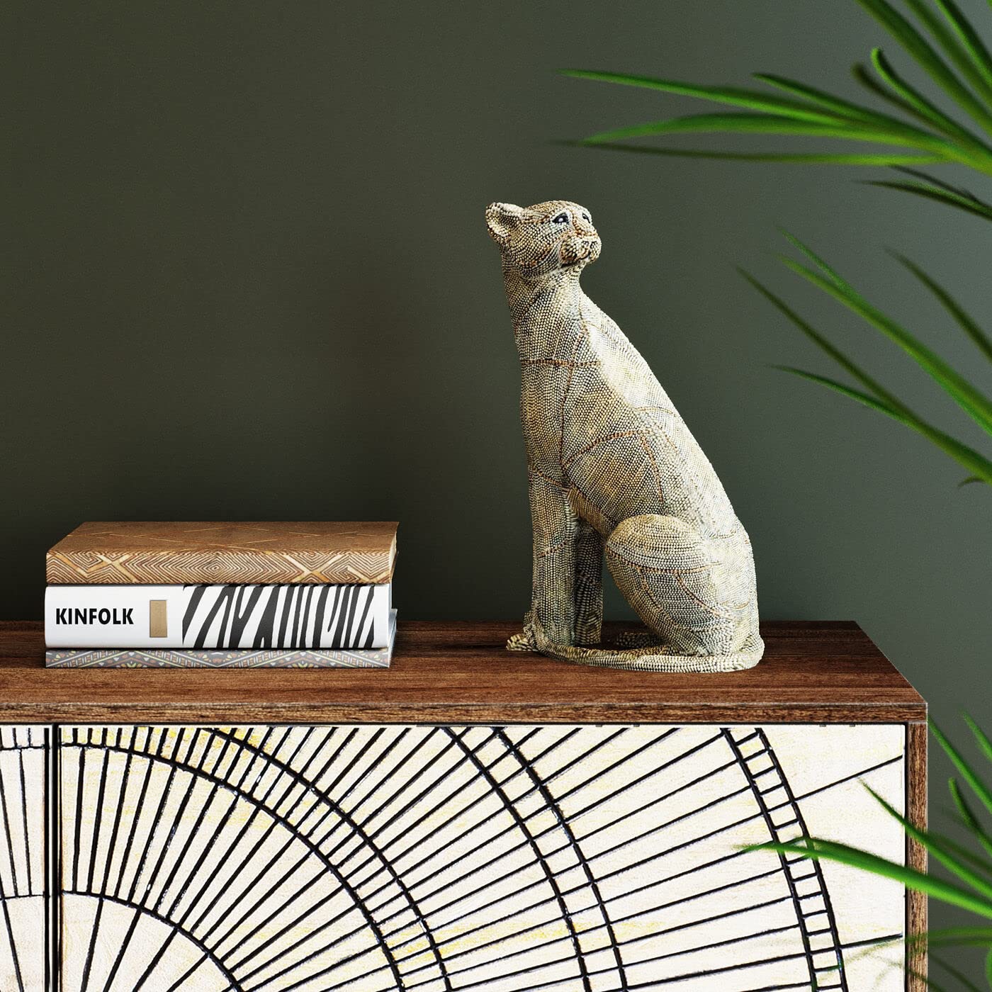 kare-design-deko-figur-sitting-leopard-gold-grau-42x26x17cm-leopard-aus-kunstper image 2