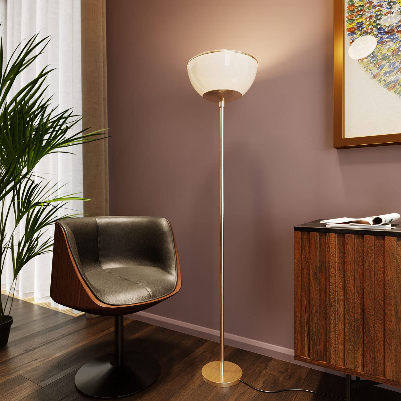 kare-design-drehstuhl-club-walnut-schwarz-braun-mid-century-sessel-75x62x61cm image 5