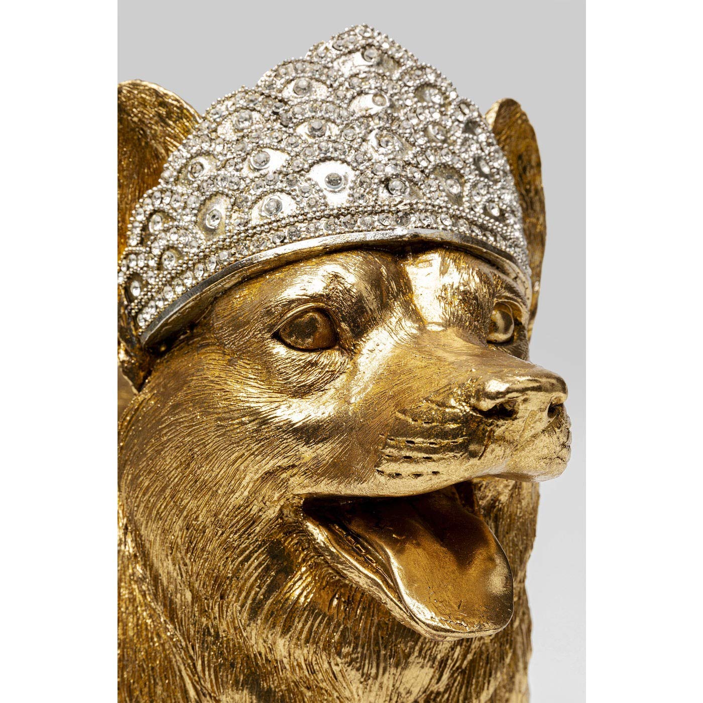 kare-design-deko-objekt-royal-standing-corgi-gold-40x54x20-cm image 2