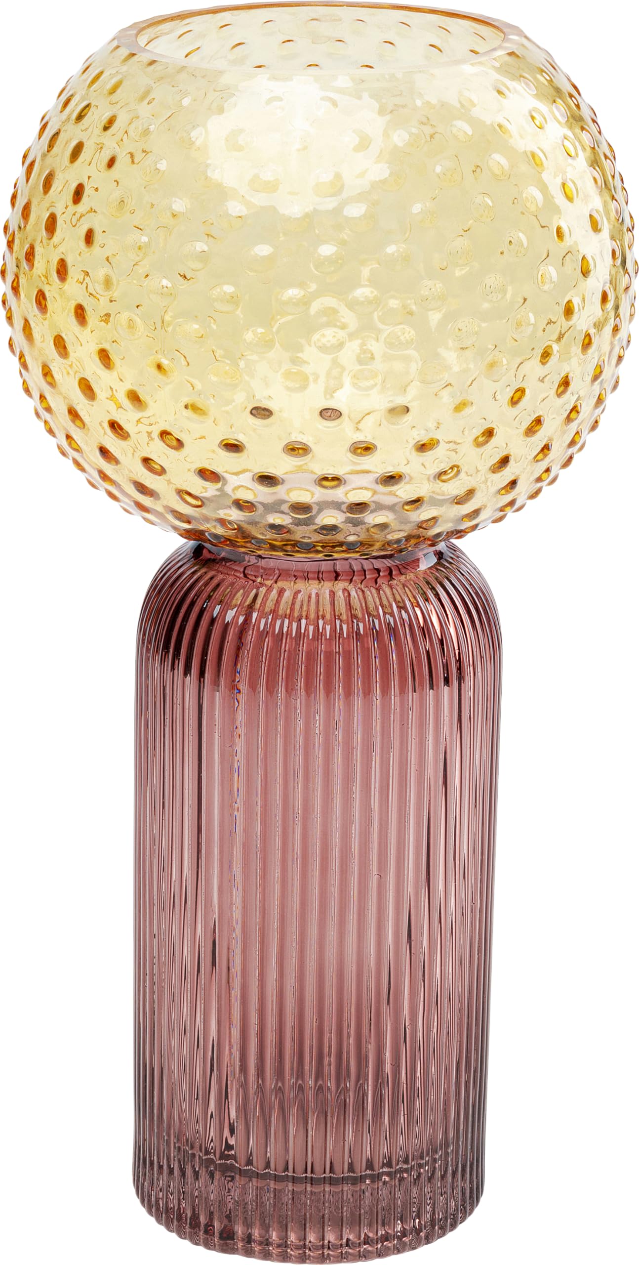 kare-design-vase-marvelous-duo-gelb-violett-30-5-cm-handgefertigte-blumenvase-mi image 1