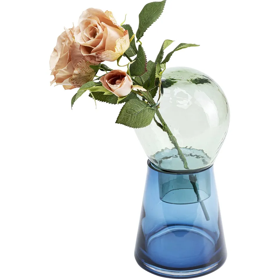 kare-design-vase-skittle-28-cm-blumenvase-blau-gr-n-glas-handarbeit image 1