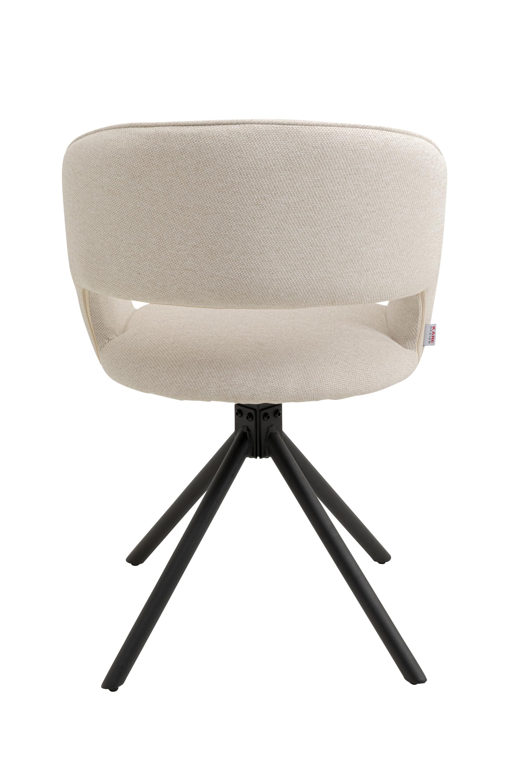 kare-design-drehstuhl-gina-schwarz-beige-80x54x53-cm-drehbar image 7