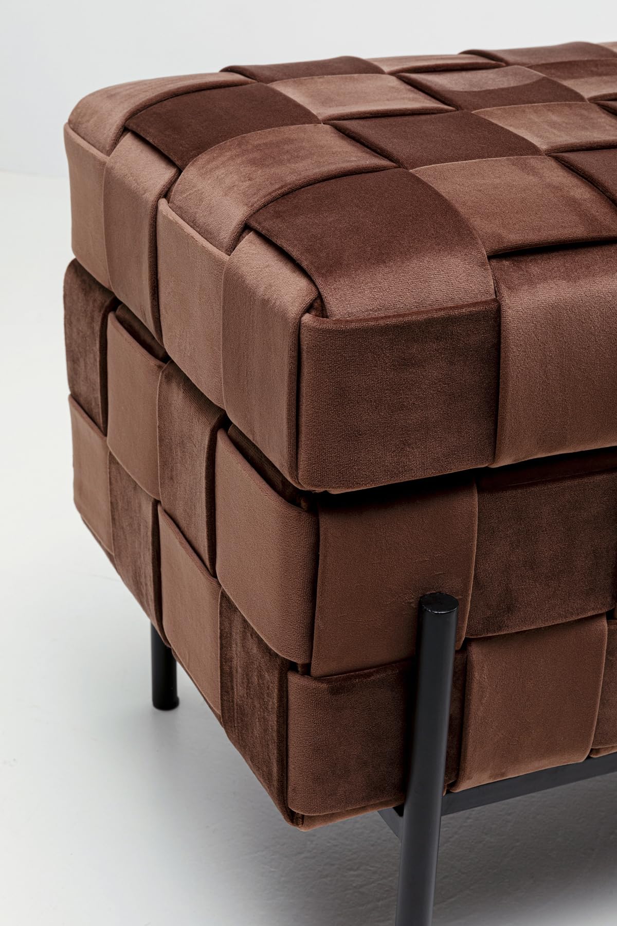 kare-design-weave-mocca-truhenbank-braun-47x121x41-cm image 4