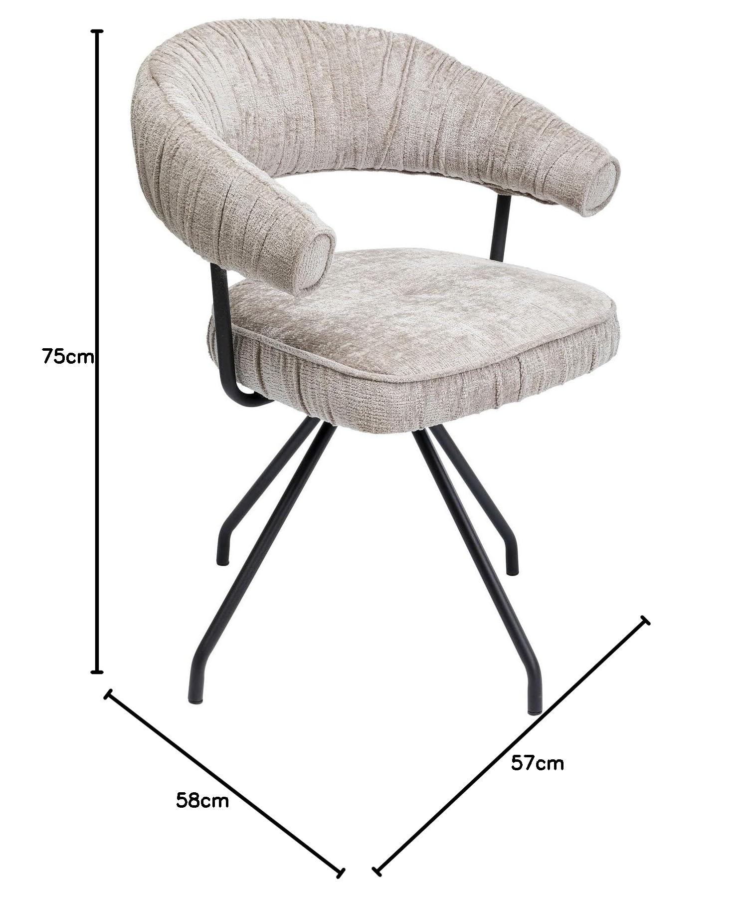 kare-design-arabella-drehstuhl-silber-grau-sitzh-he-50-cm-180-grad-drehbar image 3