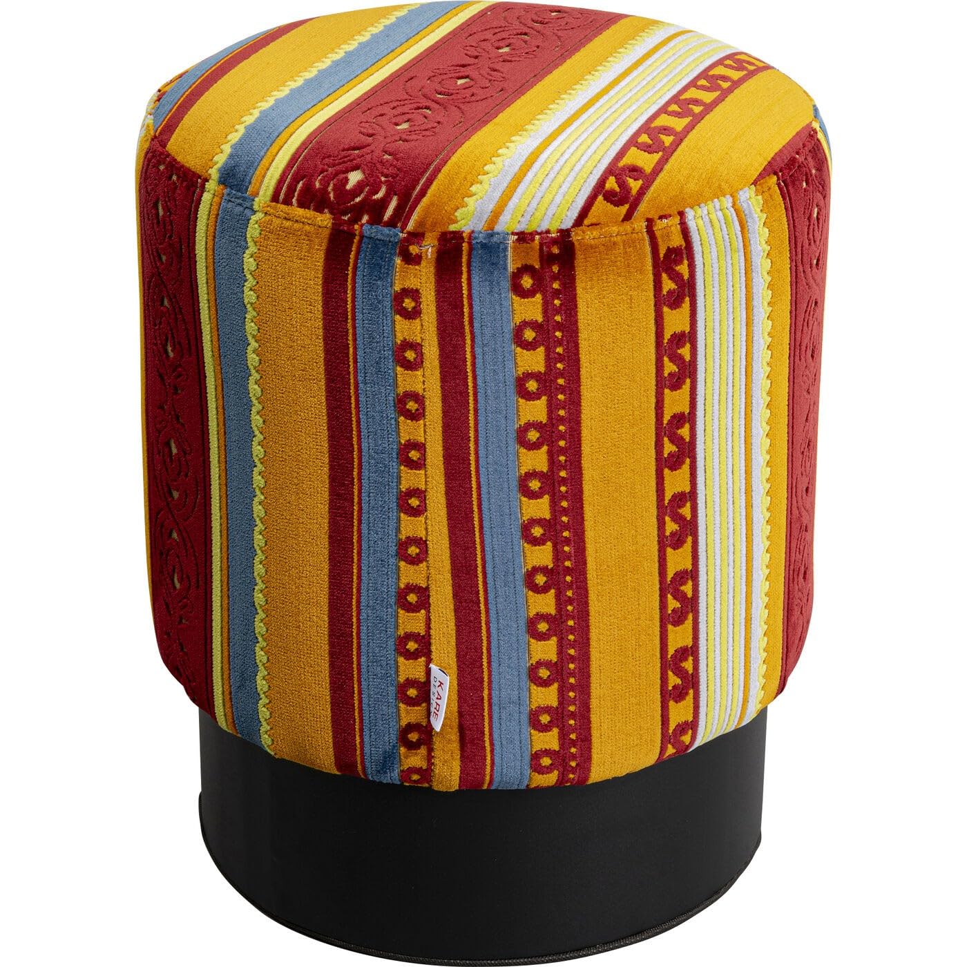 kare-design-polsterhocker-cherry-brass-samthocker-rund-hellgrau-silber-42x35x35- image 7