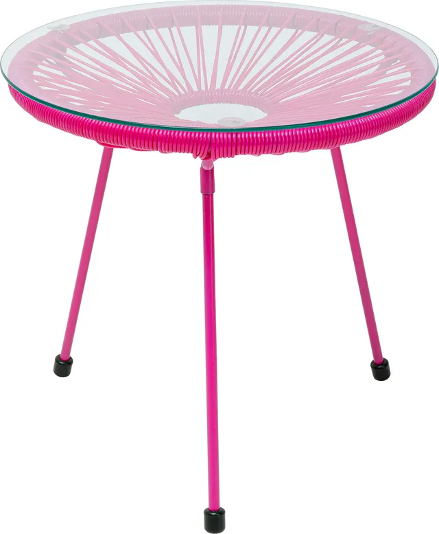 kare-design-beistelltisch-acapulco-mono-pink-indoor-outdoor-retro image 1