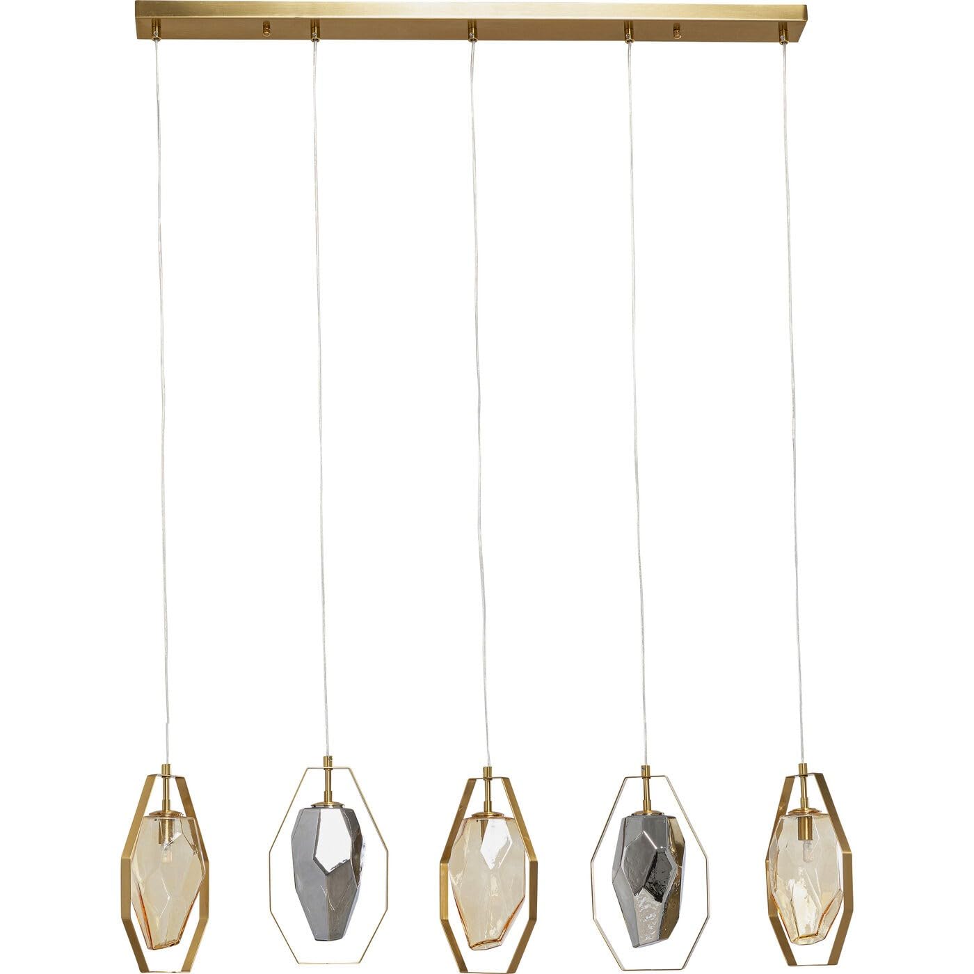 kare-design-h-ngelampe-diamond-fever-dining-brass-moderne-h-ngeleuchte-130-cm-gl image 1