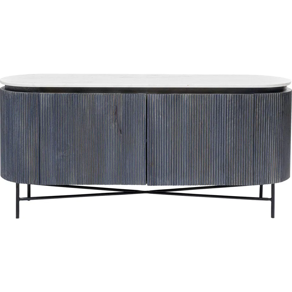 kare-design-sideboard-glenn-75x161x47-cm-tv-board-mit-marmorplatte-massivholz-un image 1