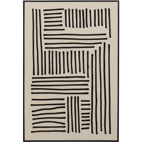 kare-design-artistic-line-leinwandbild-schwarz-wei-113x73x4-3-cm-mit-lfarbe-hand image 8
