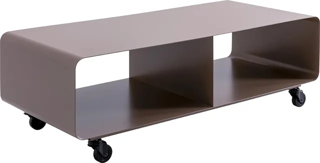 kare-design-lounge-m-lowboard-tv-board-grau-taupe-90x41x30-cm-stahl-auf-rollen image 1