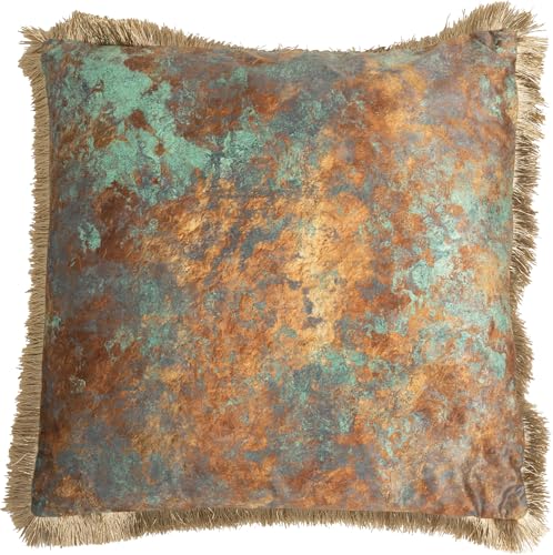 kare-design-antique-fringe-dekokissen-55x55-cm-blau-gold-mit-fransen image 6