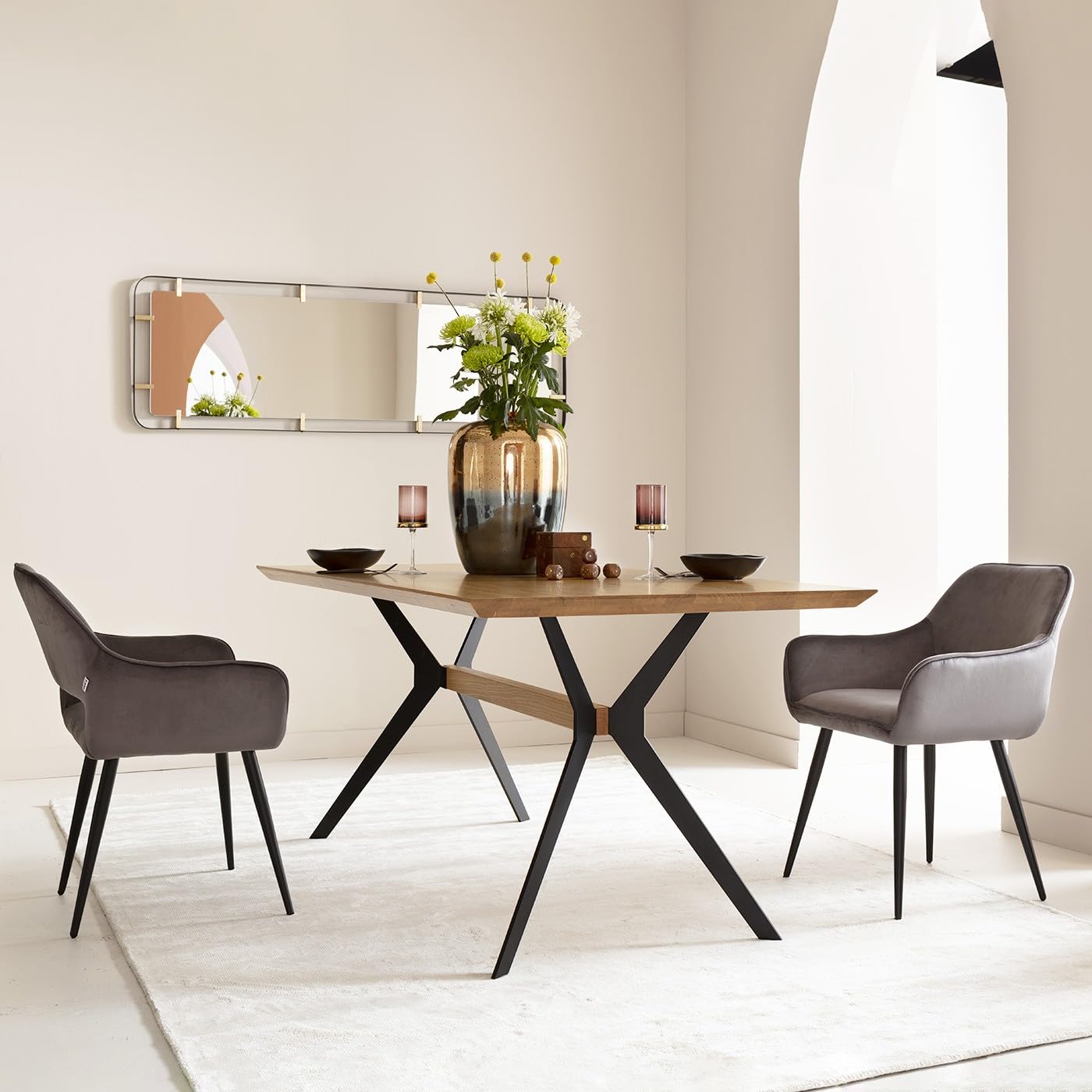 kare-design-san-francisco-armlehnstuhl-grau-samtoptik-esszimmer-und-loungestuhl- image 2