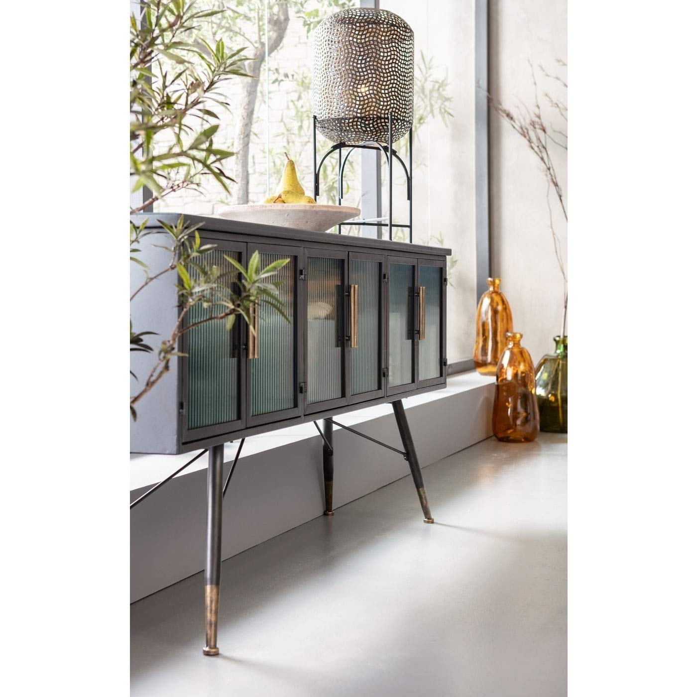 kare-design-la-gomera-sideboard-6-t-ren-180cm-tv-board-kommode-aus-stahl-und-gla image 2