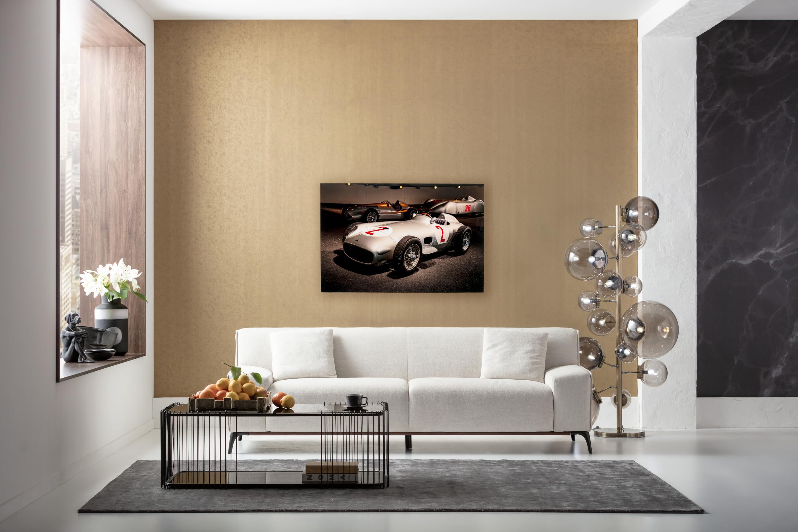 kare-design-glasbild-automotiv-race-mehrfarbig-120x80-cm-esg-glas-auto-motiv image 2