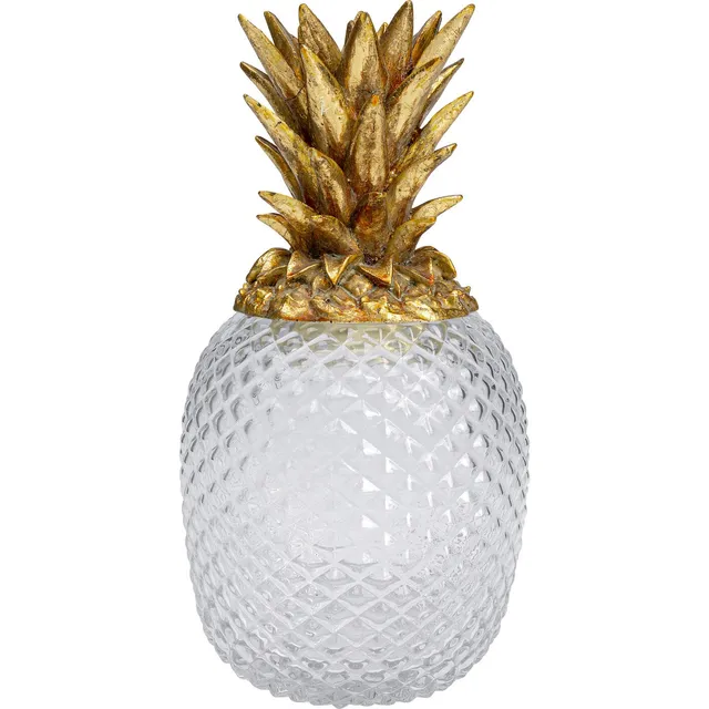 kare-design-deko-dose-pineapple-gold-31-cm-ananas-aufbewahrungsdose-aus-glas-mit image 1