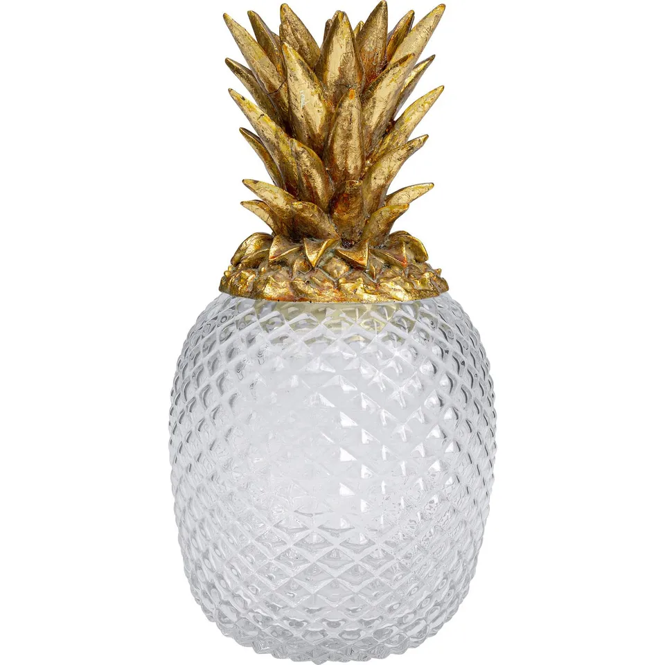 kare-design-deko-dose-pineapple-gold-31-cm-ananas-aufbewahrungsdose-aus-glas-mit image 1