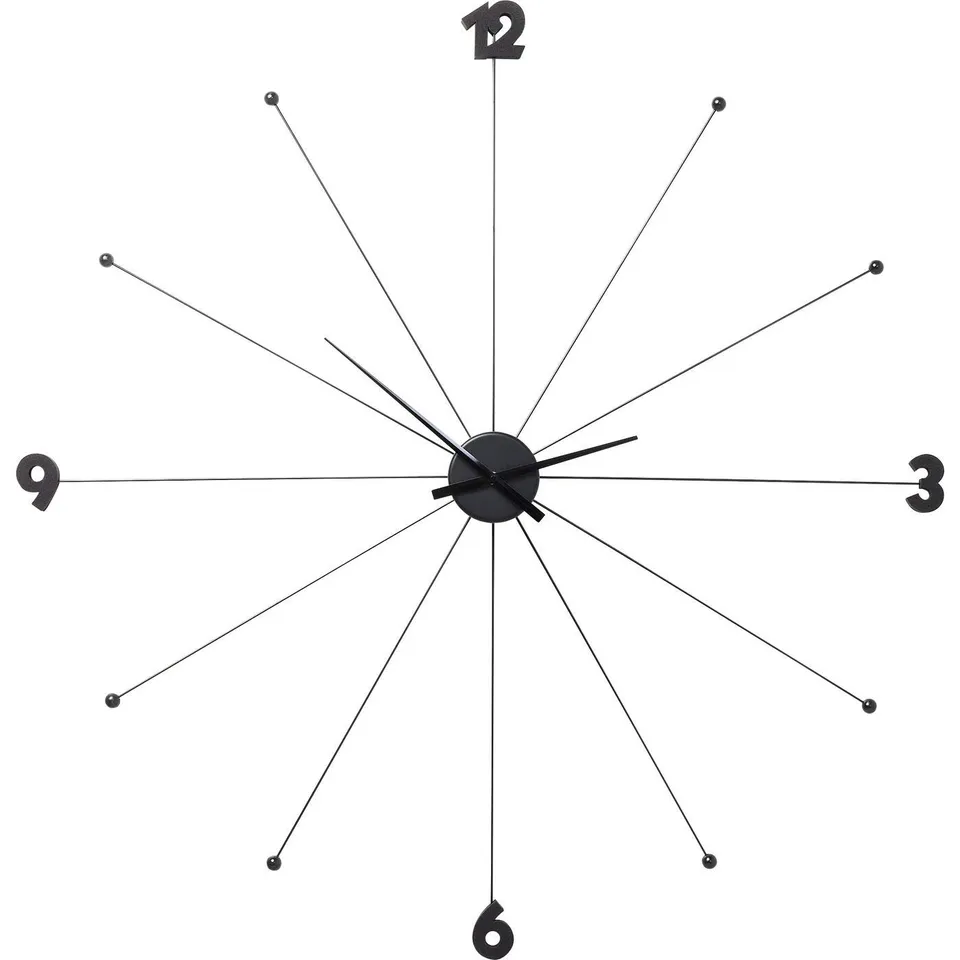 kare-design-wanduhr-umbrella-schwarz-aluminium-100-cm-durchmesser image 1