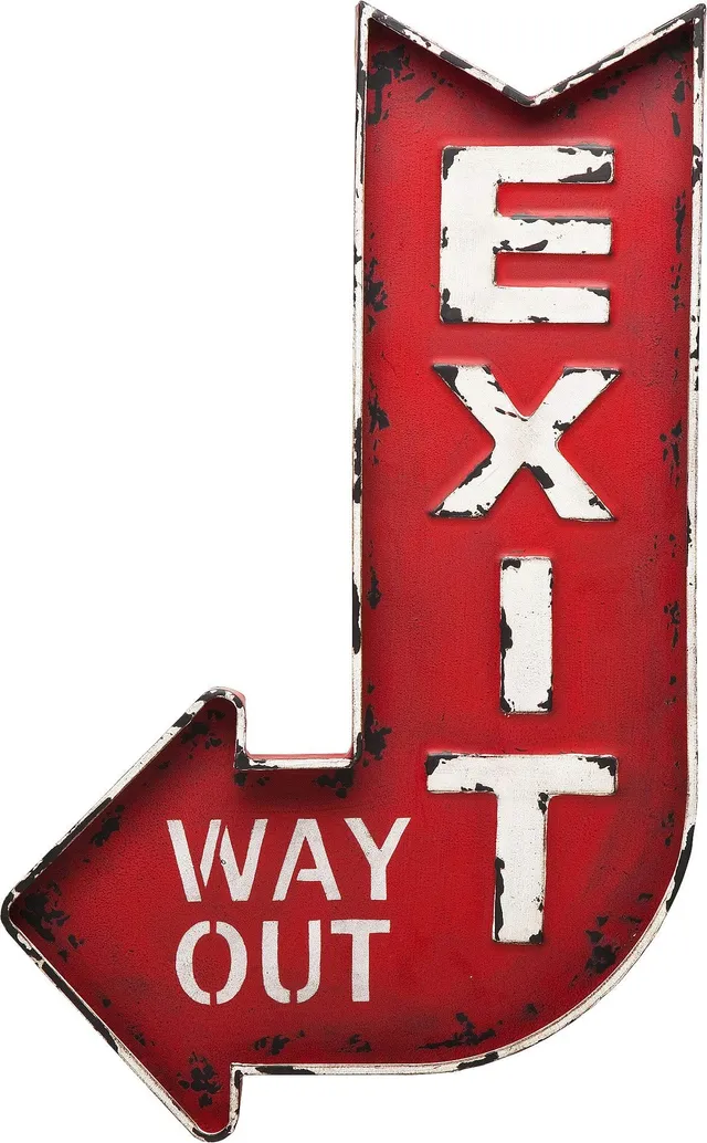 kare-design-exit-wandschmuck-rot-eisen-81-5x49-5-cm image 1