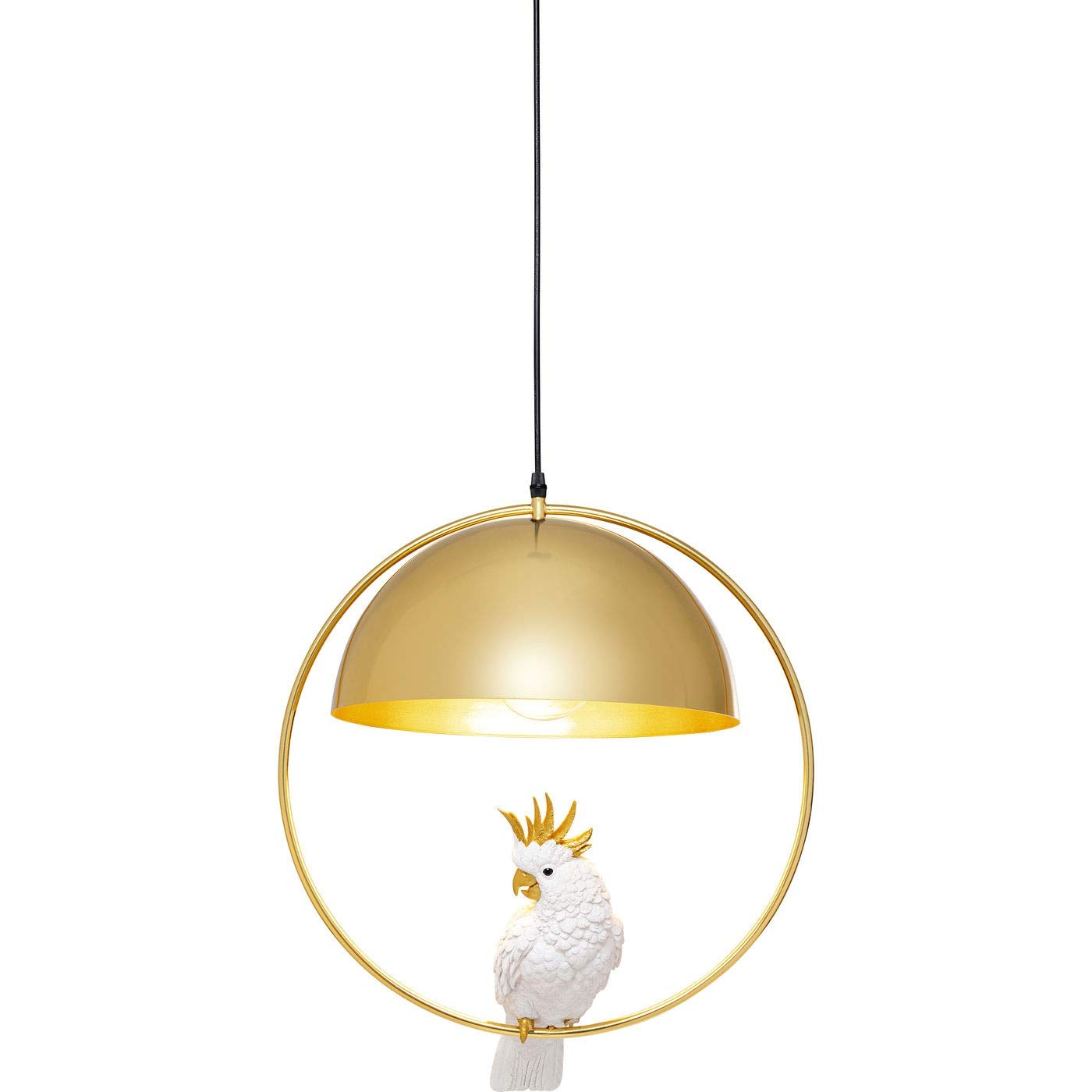 kare-design-h-ngeleuchte-animal-cockatoo-gold-wei-60x46x46-cm image 5