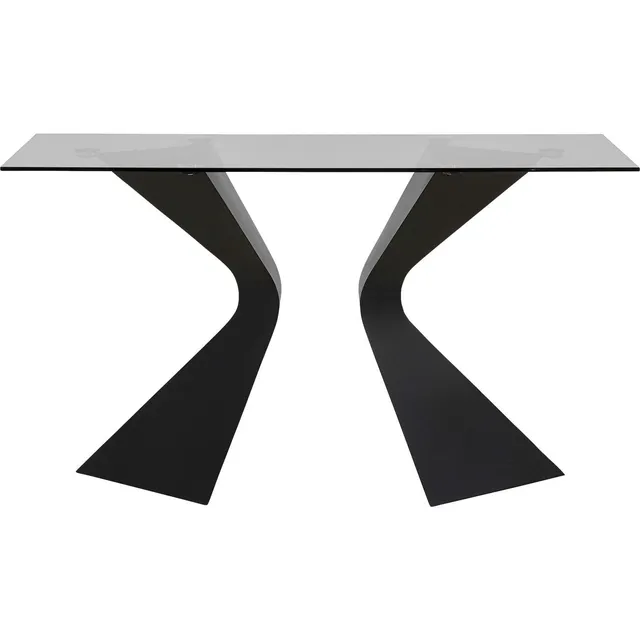 kare-design-gloria-konsole-schwarz-stahlgestell-glasplatte-140x45-cm image 1