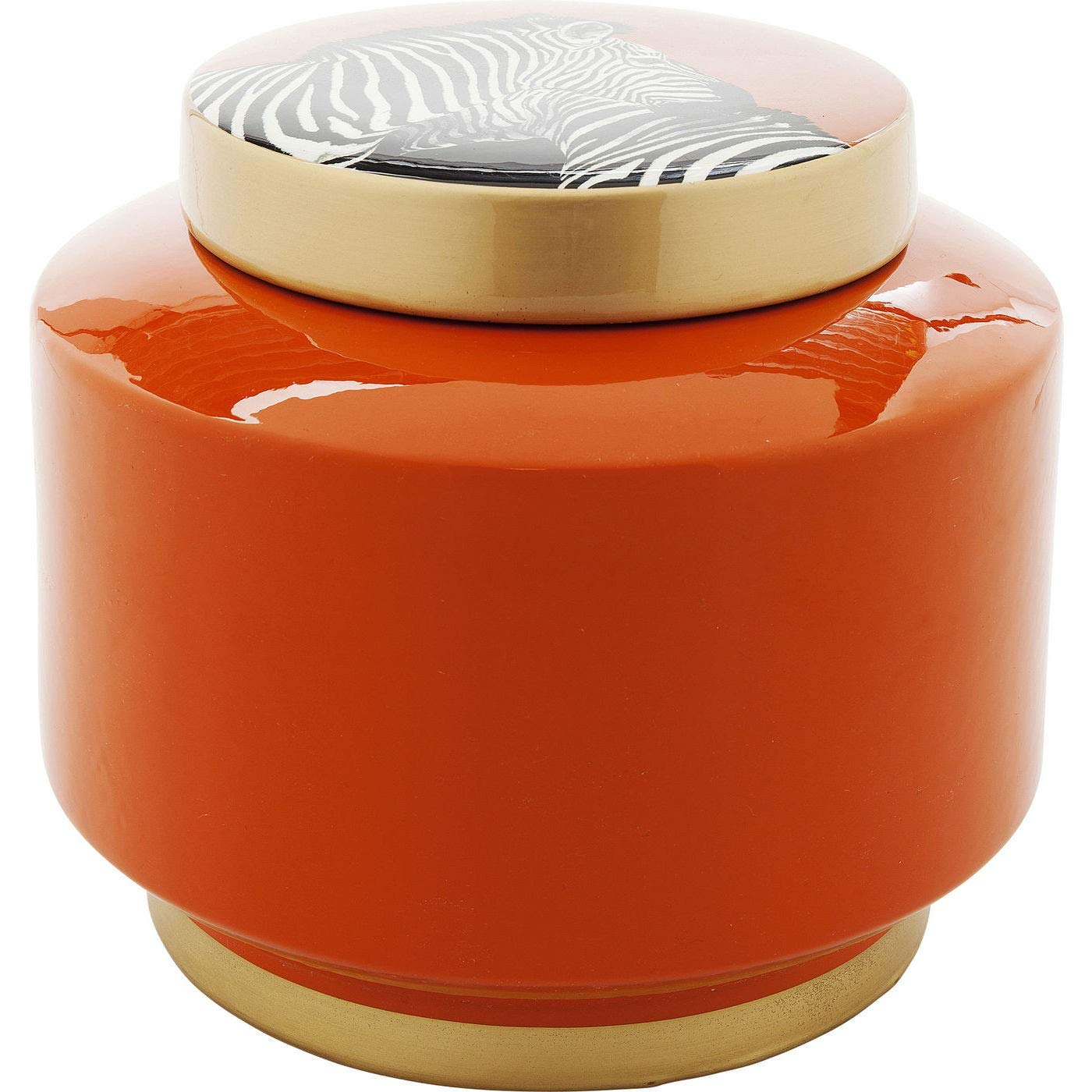 kare-design-deko-gef-zebra-orange-19-cm-aufbewahrungsdose-happy-chic image 3