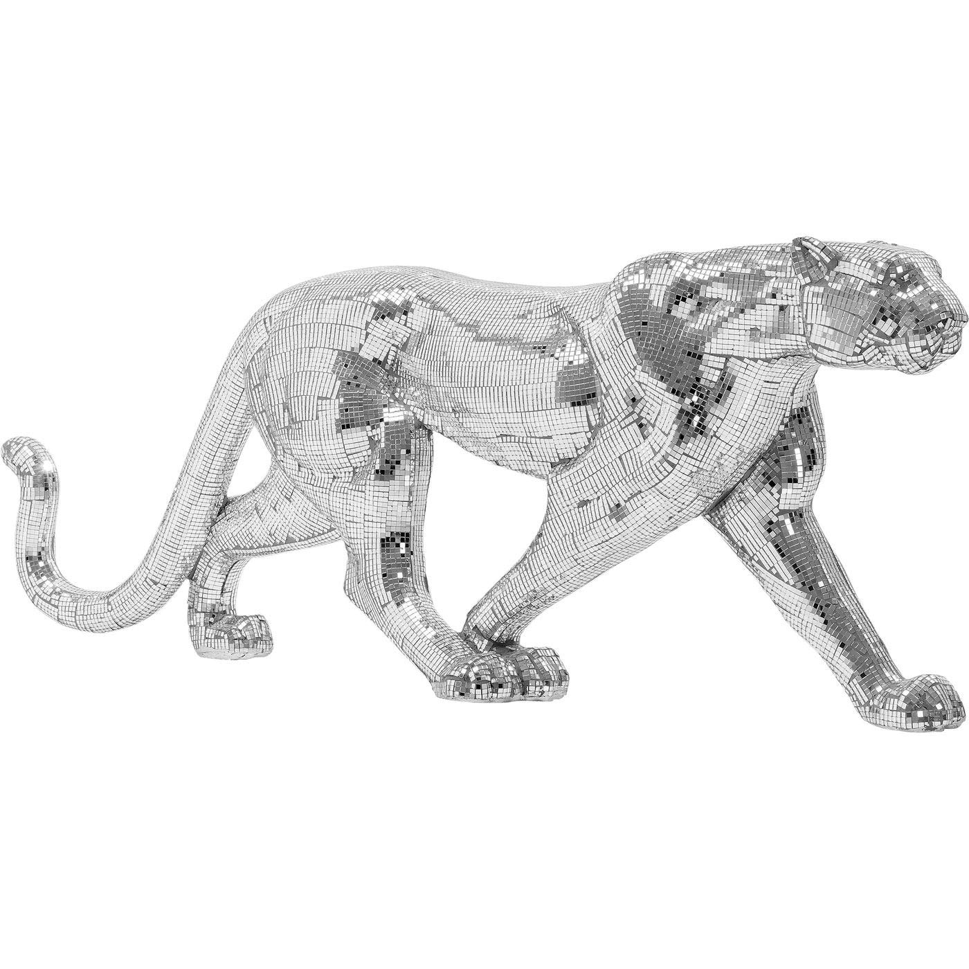 kare-design-deko-objekt-leopard-mosaic-silber-xl-34-x-95-x-18-cm-fiberglas image 3
