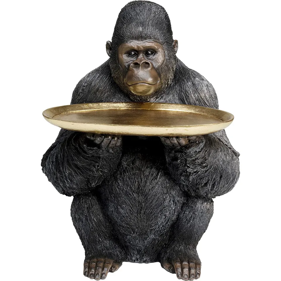 kare-design-butler-gorilla-holding-tray-deko-figur-affe-mit-tablett-44-cm image 1