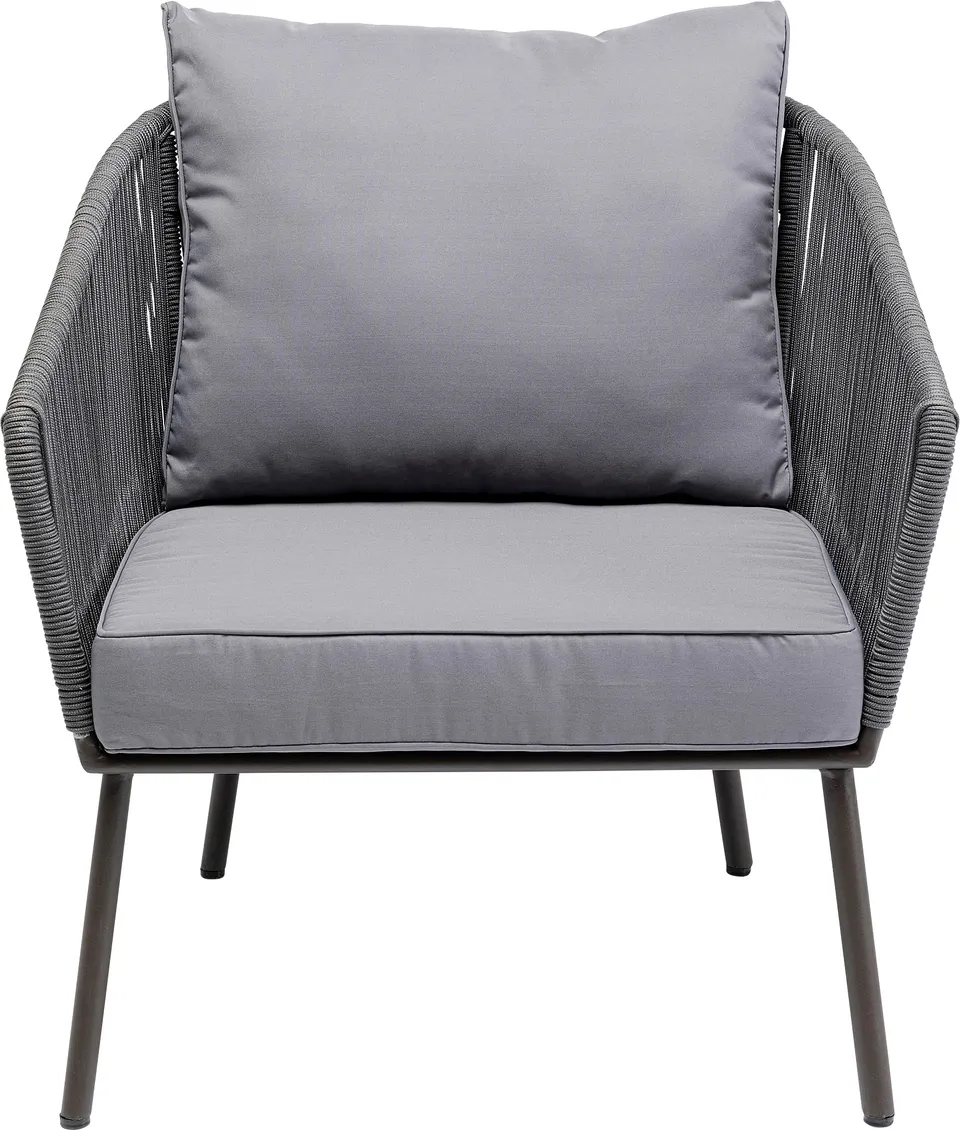 kare-design-sessel-elba-grau-84x84x76-cm-outdoor-relaxsessel-mit-kissen image 1