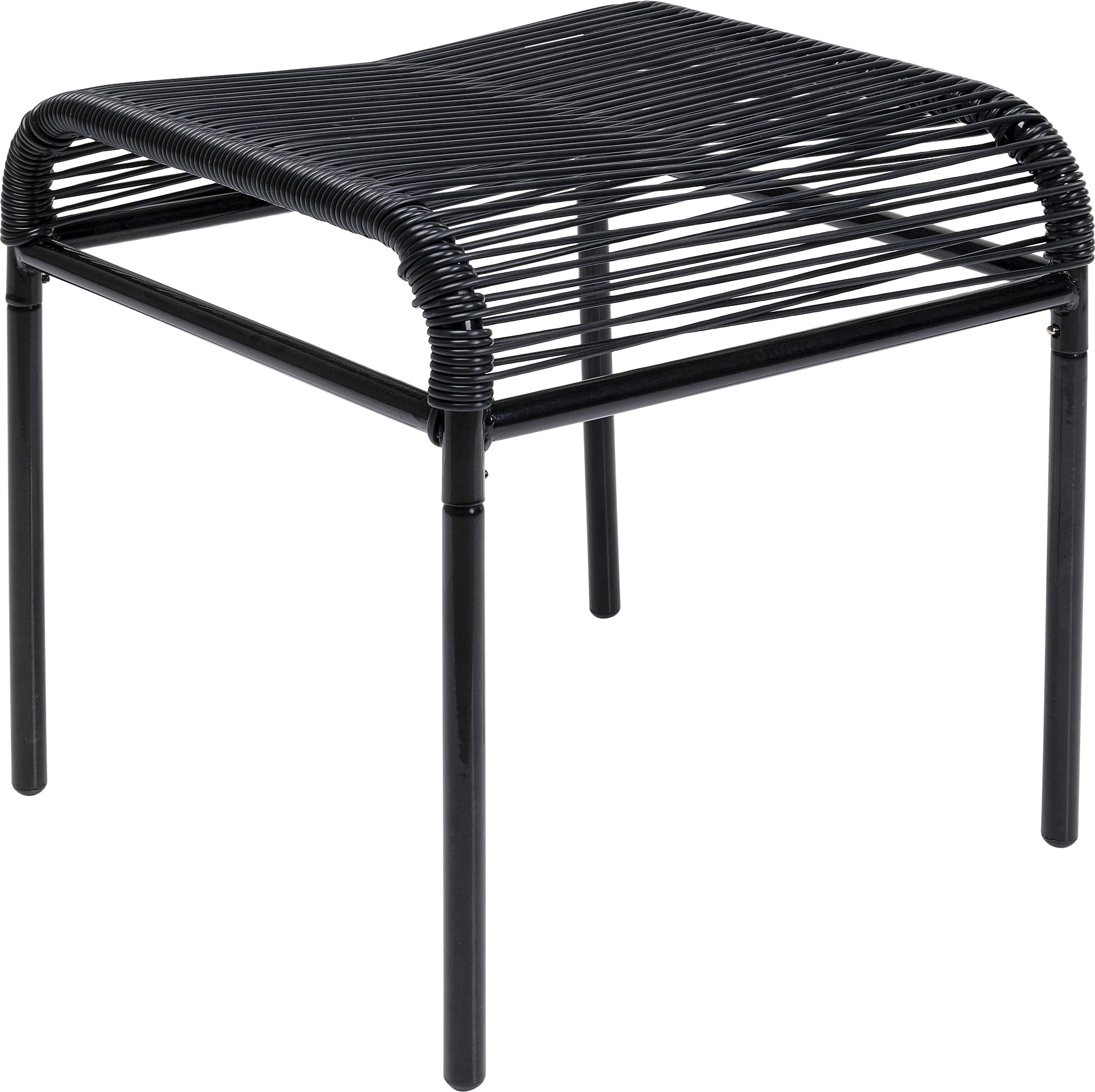 kare-design-hocker-acapulco-mono-schwarz-indoor-outdoor-retro-hocker image 2