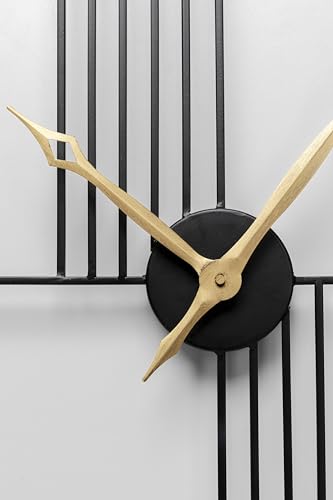 kare-design-wanduhr-strings-schwarz-gold-60cm-quarz image 8