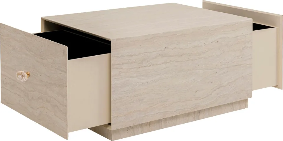 kare-design-couchtisch-travertino-beige-80x60x45-cm-mit-schubladen image 1