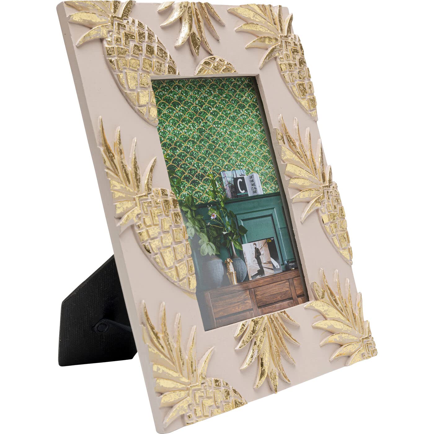 kare-design-bilderrahmen-pineapple-10x15-cm-ananas-rahmen-handbemalt image 2