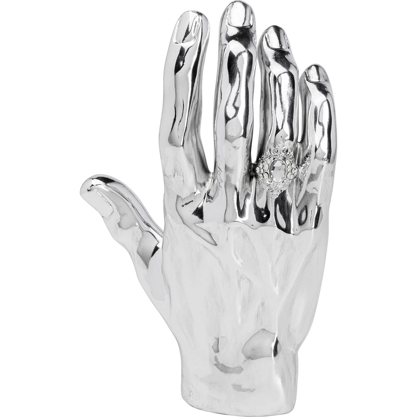 kare-design-deko-objekt-mano-diamond-ring-silber-35cm image 1