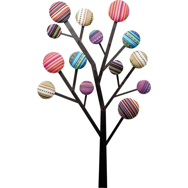 kare-design-wandgarderobe-bubble-tree-mehrfarbig-garderobenleiste-mit-6-haken-11 image 1